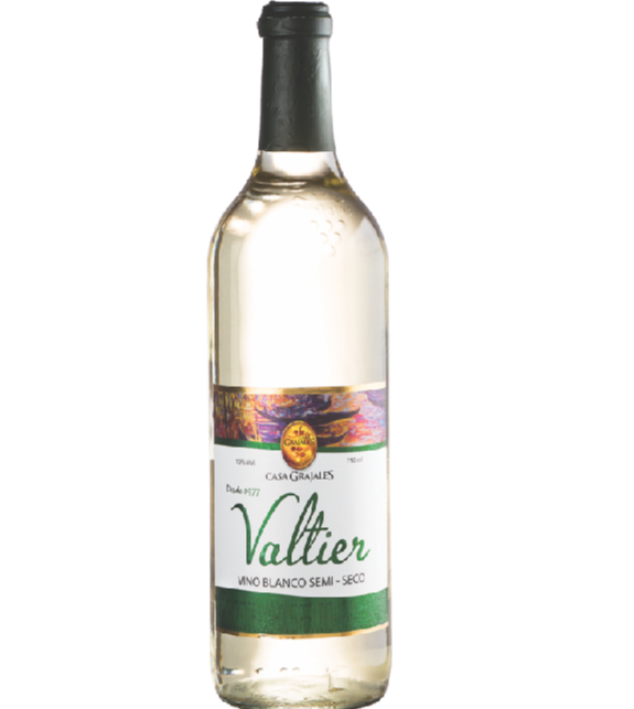 Vino Blanco Valtier Semi Seco Casa Grajales X 750 Ml
