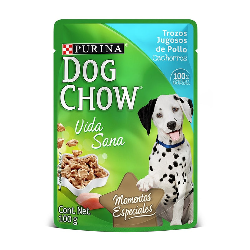 Dog Chow Trozos Jugosos de Pollo Sobre x 100 gramos