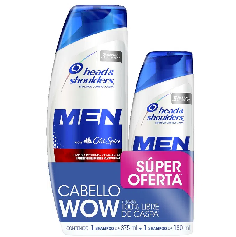 Shampoo Head & Shoulders con Old Spice X 375 Ml + 180 Ml