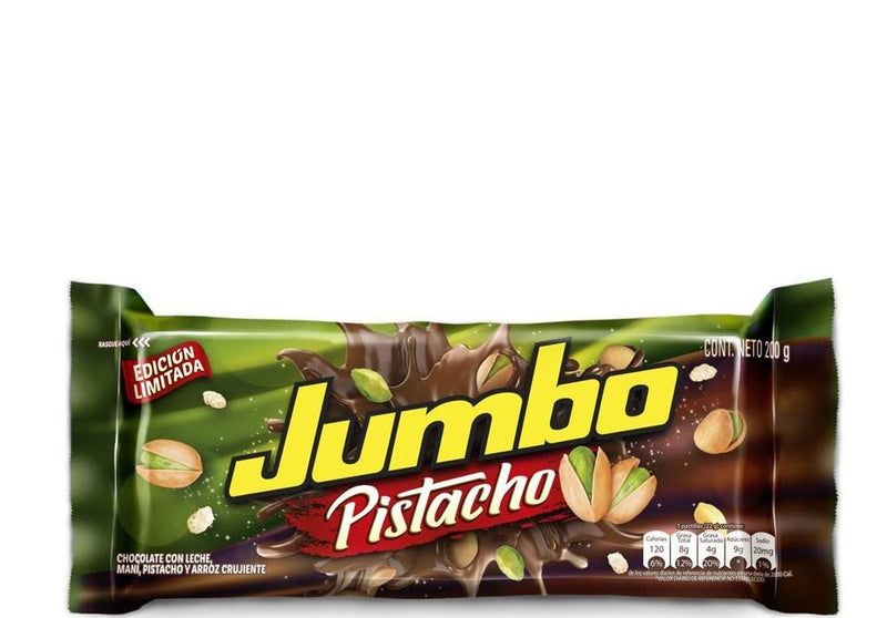 Chocolatina Jumbo Jet Pistacho X 200 Gramos