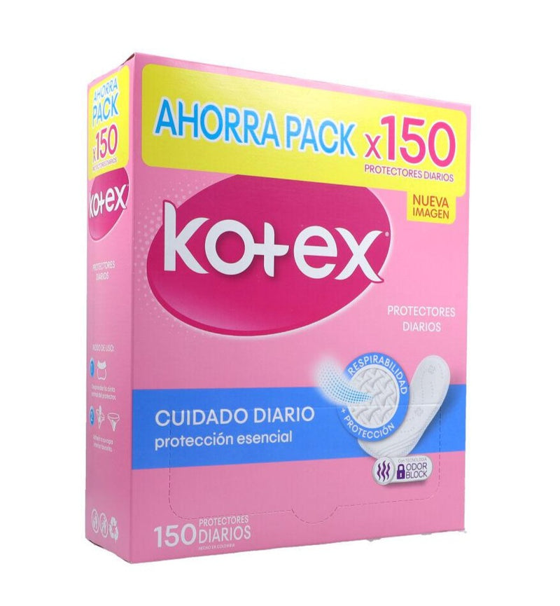 Protectores Diarios Kotex Protección Esencial X 150 Unidades