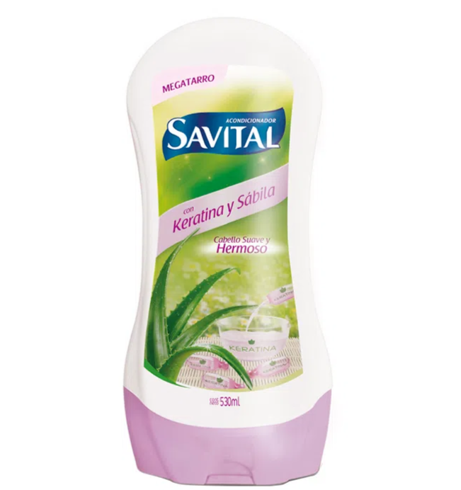 Acondicionador Savital Con Keratina y Sábila X 530 Ml