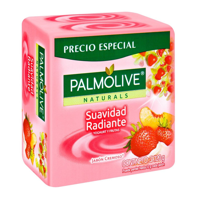 Jabón Palmolive Suavidad Radiante 120 Gramos X 3 Unidades