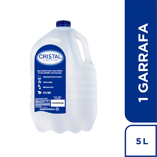 Agua Cristal Garrafa X 5 Litros