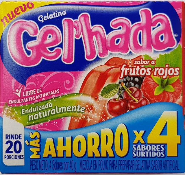 Gelatina Gel Hada Surtida X 4 Unidades