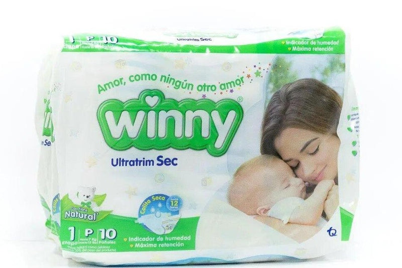 Pañales Winny Ultratrim Sec  Etapa 1 X 10 Unidades