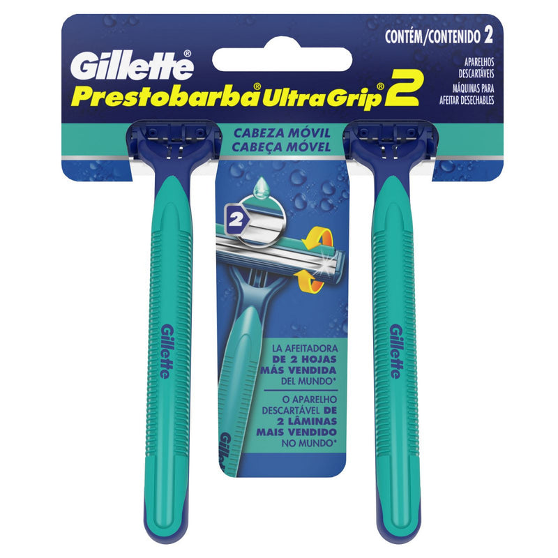 Maquina de Afeitar Gillette Prestobarba Ultragrip 2 X 2 Unidades