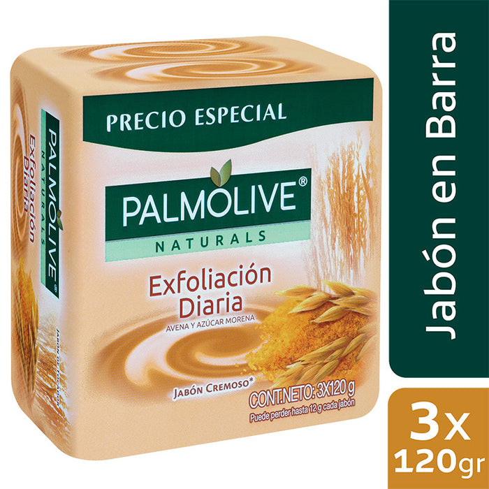 Jabón Palmolive Exfoliación Diaria 125 Gramos X 3 Unidades