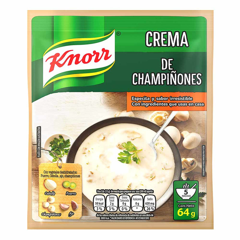 Crema de Champiñones Knorr X 64 Gramos