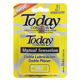 Condon Today Doble Lubricación Caja X 3 Unidades