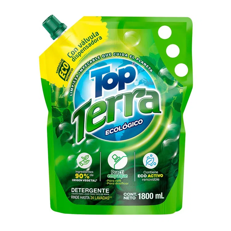 Detergente Liquido Top Terra Doy Pack X 2000 ML