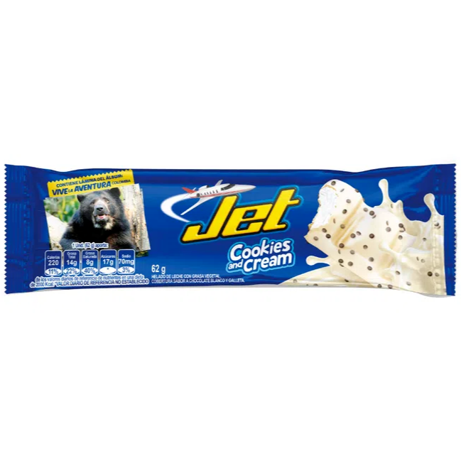 Helado Jet Cookies And Cream X 62 Gramos