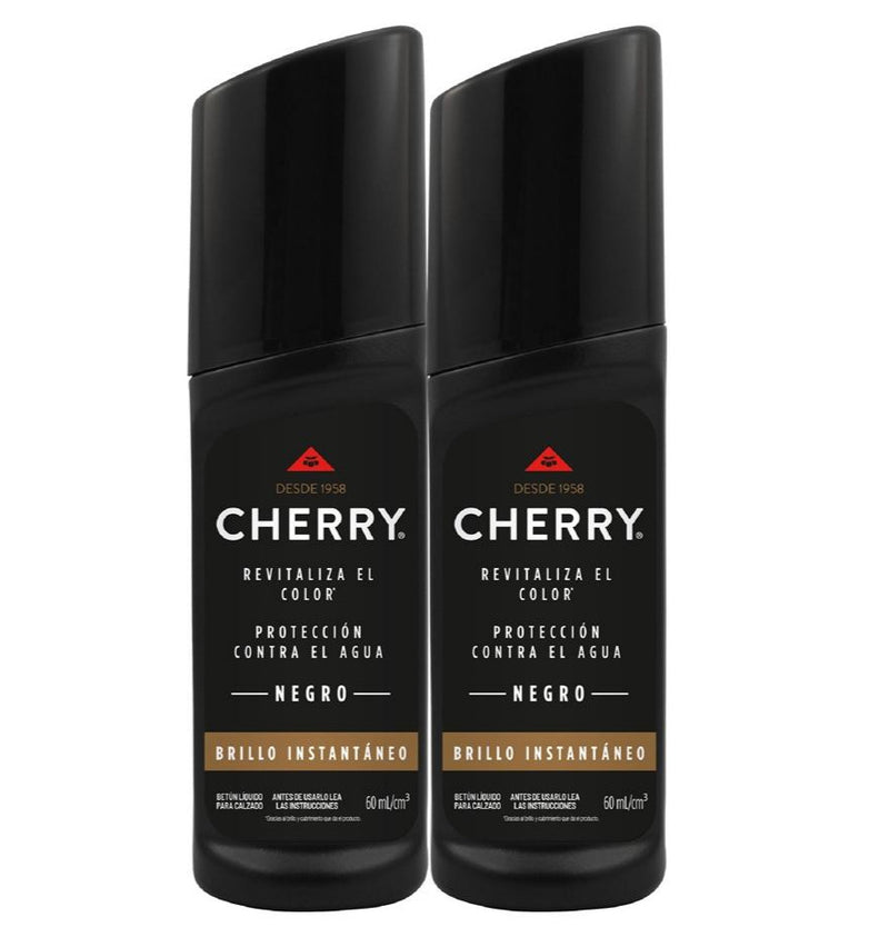 Betún Liquido Cherry Negro 2 Unidades X 60 Ml