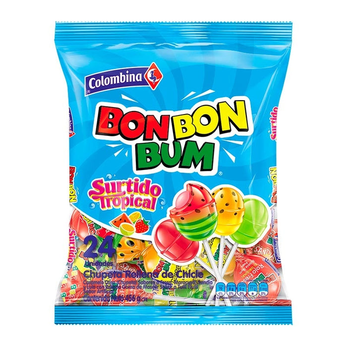 Bon Bon Bum Surtido Tropical X 24 Unidades