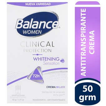 Desodorante Balance Women Clinical Protection Whitening X 50 Gramos