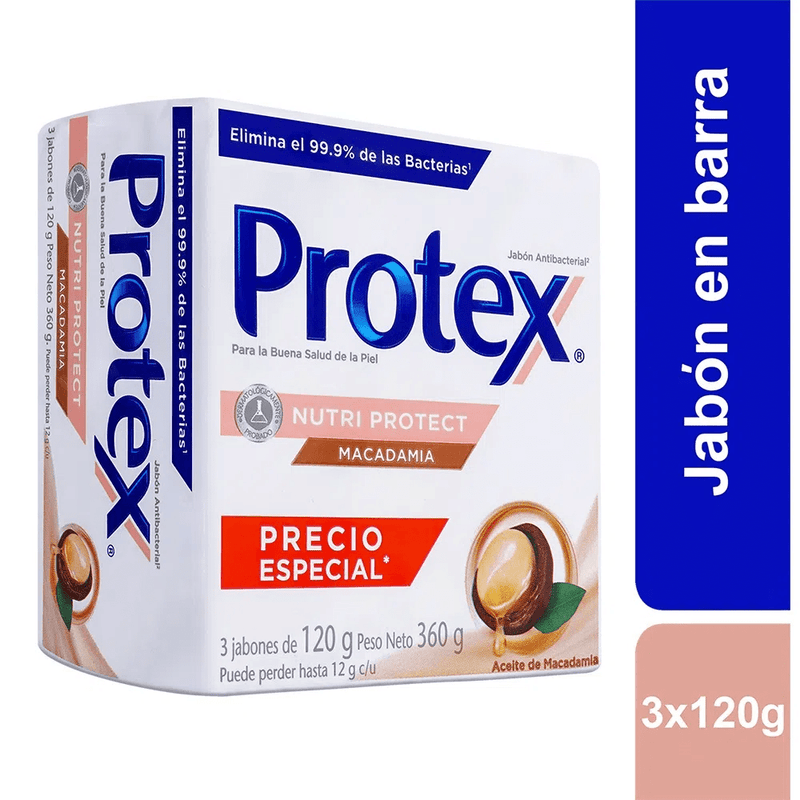 Jabón Protex Macadamia 360 Gramos X 3 Unidades