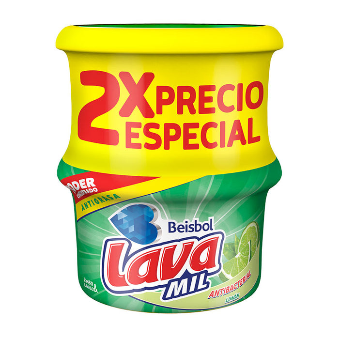 Crema Lavalozas Lava Mil Limón 2  Unidades X 450 Gramos