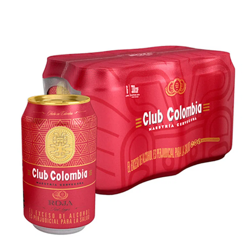 Cerveza Club Colombia Roja Six Pack X 330 Cm