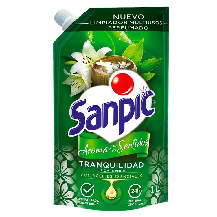 Limpia Pisos Sanpic Lirio + Té Verde X 1 Lt