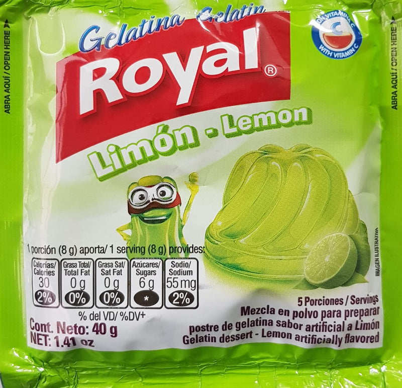 Gelatina Royal Limón X 40 Gramos