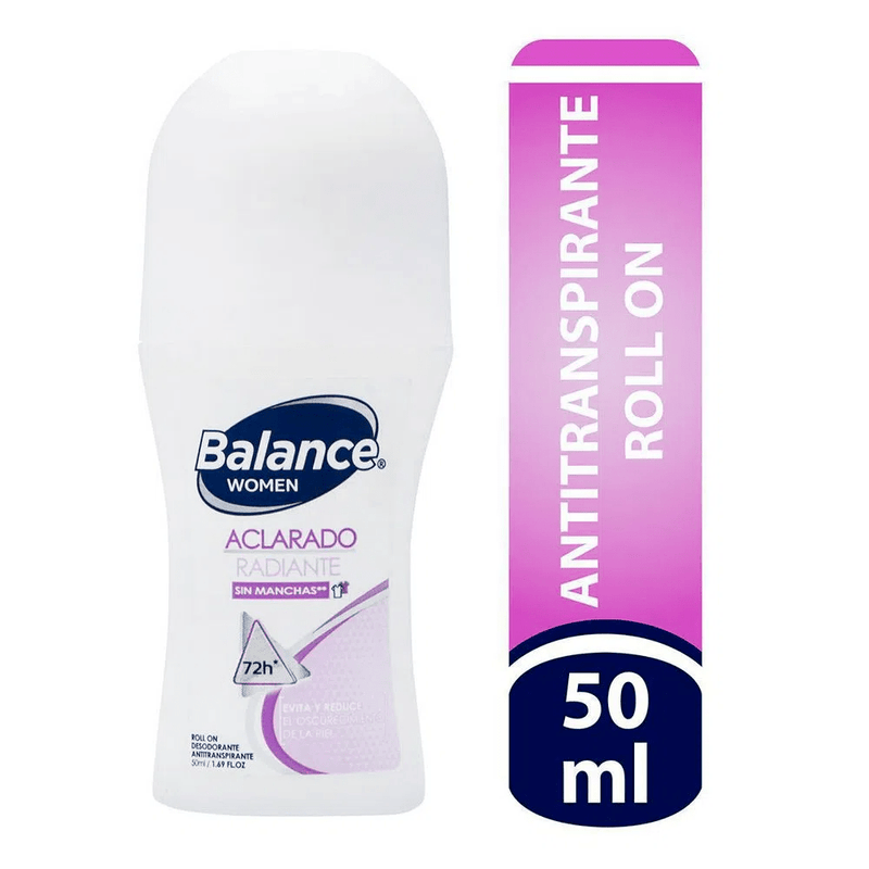 Desodorante Roll On Balance Women Aclarado Radiante X 50 Ml