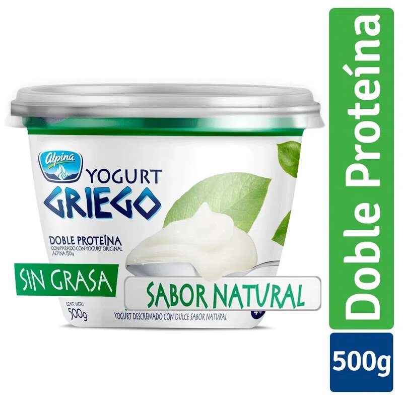 Yogurt Griego Alpina Natural X 500 Gramos