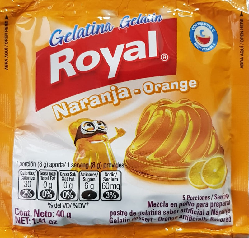 Gelatina Royal Naranja X 40 Gramos