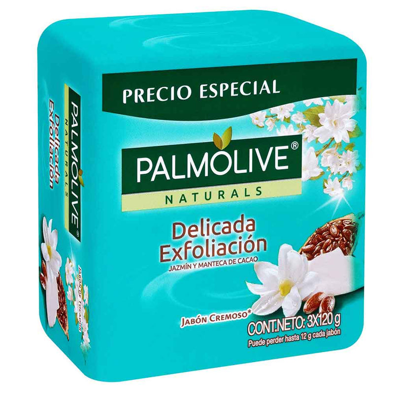 Jabón Palmolive Delicada Exfoliación 120 Gramos X 3 Unidades