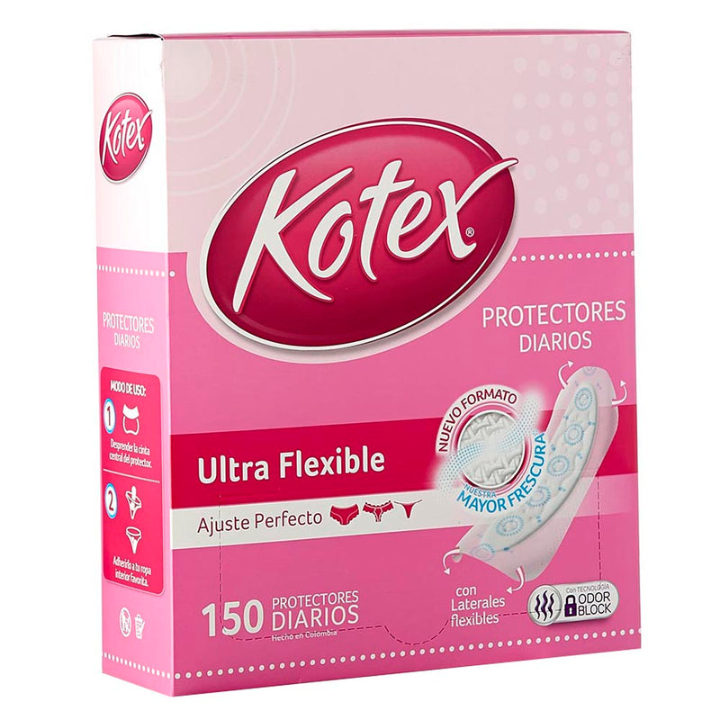 Protectores Diarios Kotex Protección Ultra Flexible X 150 Unidades