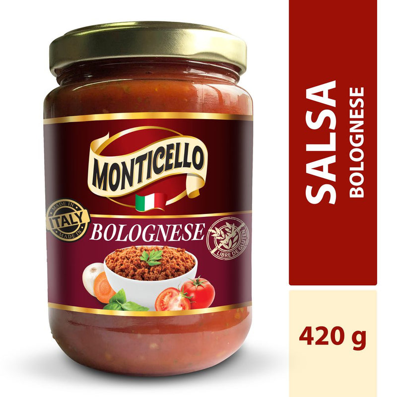 Salsa Bolognese Monticello X 420 Gramos