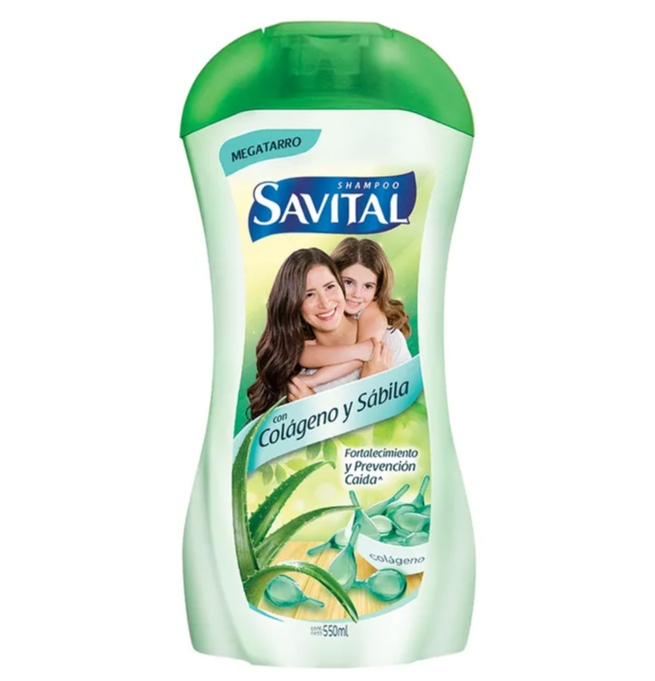 Shampoo Savital Con Colágeno y Sábila X 550 Ml