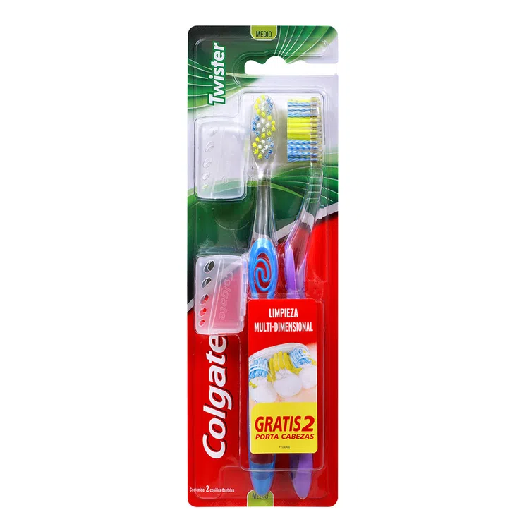 Cepillo Dental Colgate Twister Medio X 2 Unidades