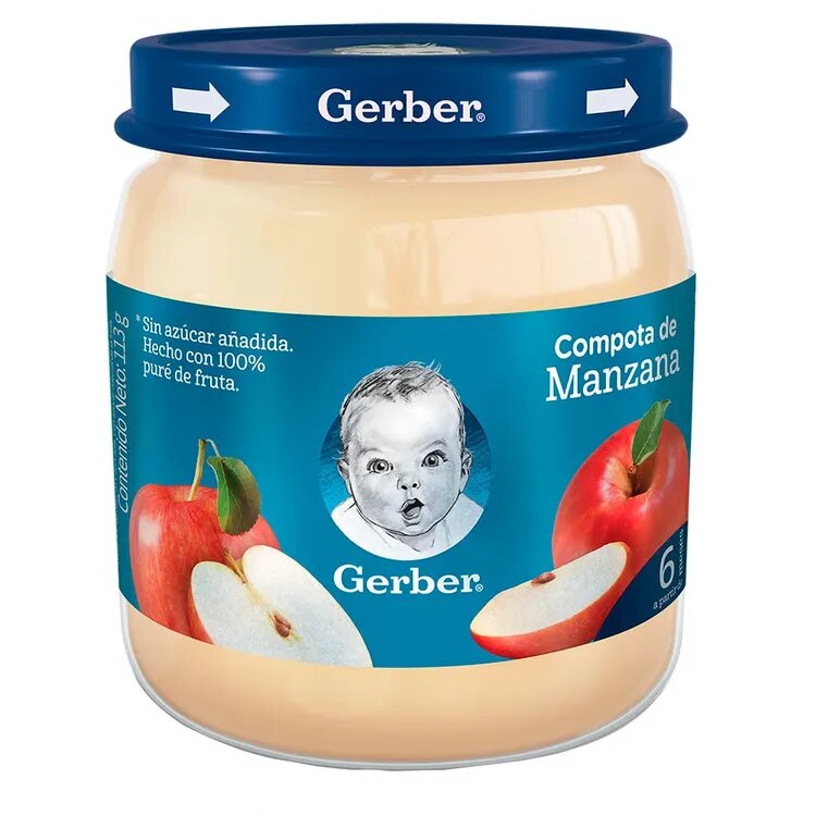 Copia de Compota Gerber Manzana x 113 Gramos