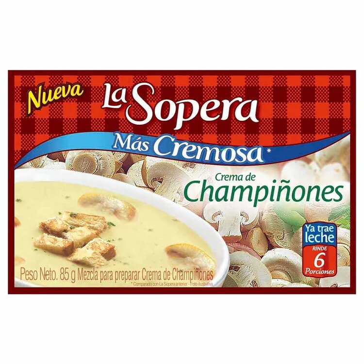 La Sopera Crema de Champiñones X 85 Gramos