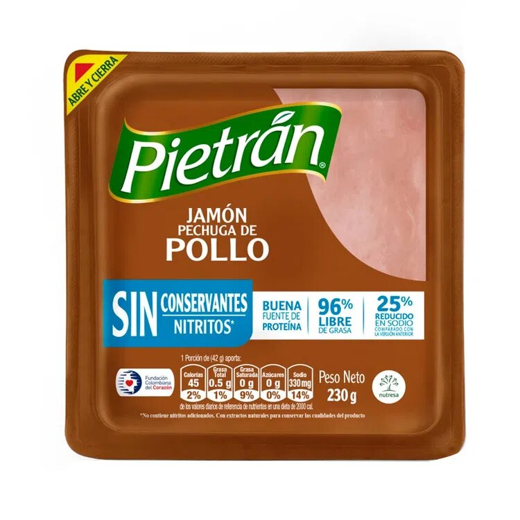 Jamon de Pollo Pietran X 230 Gramos