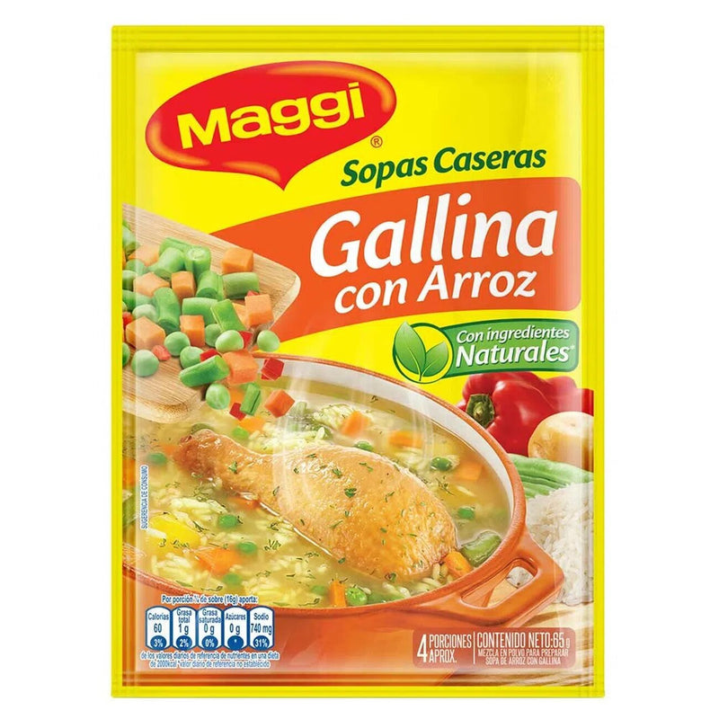 Sopa de Gallina con Arroz Maggi X 65 Gramos