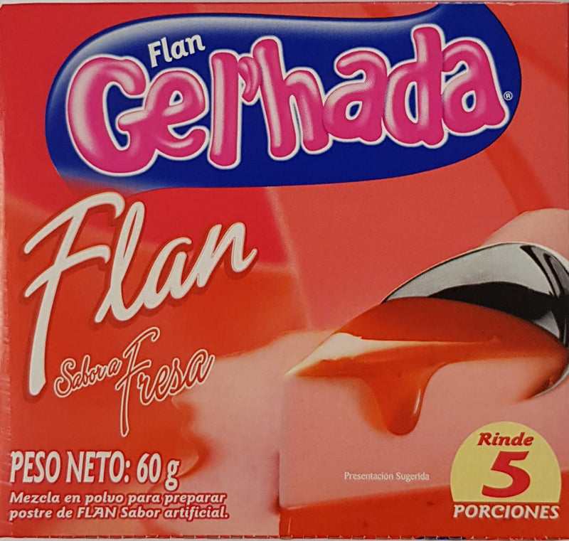 Flan Gel Hada Fresa X 60 Gramos