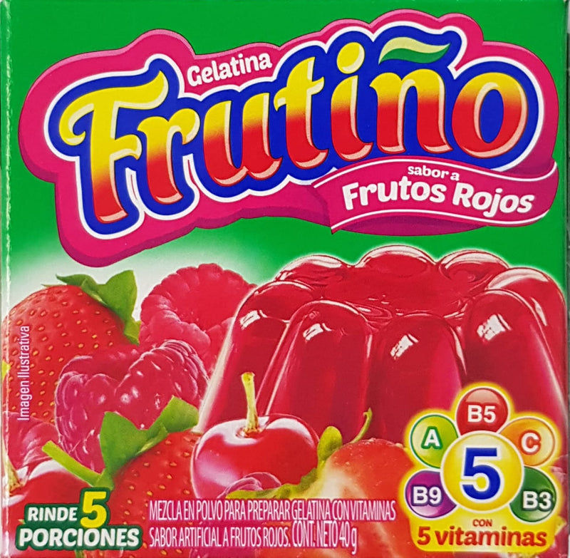 Gelatina Frutiño Frutos Rojos X 40 Gramos