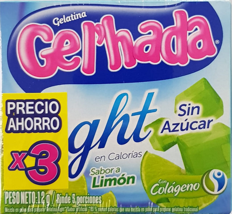 Gelatina Gel Hada Light  Surtida X 3 Unidades