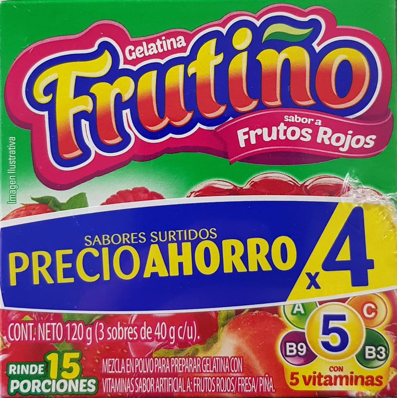 Gelatina Frutiño Surtido X 4 Unidades