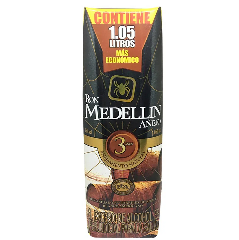 Ron Medellin Añejo 3 Años Caja X 1050 Ml