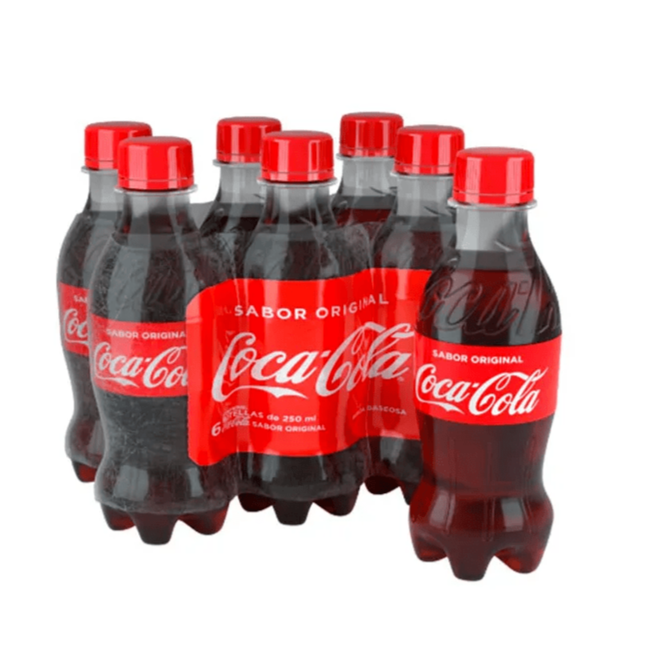 Gaseosa Coca Cola Original X 6 Unidades de 250 Ml C/u.