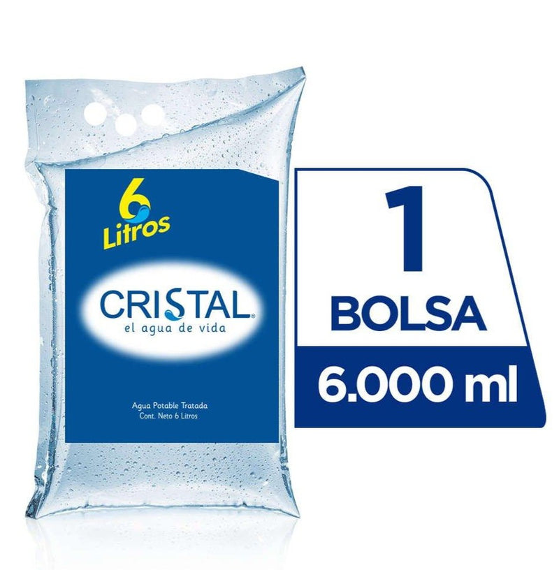 Agua Cristal Bolsa X 6 Litros