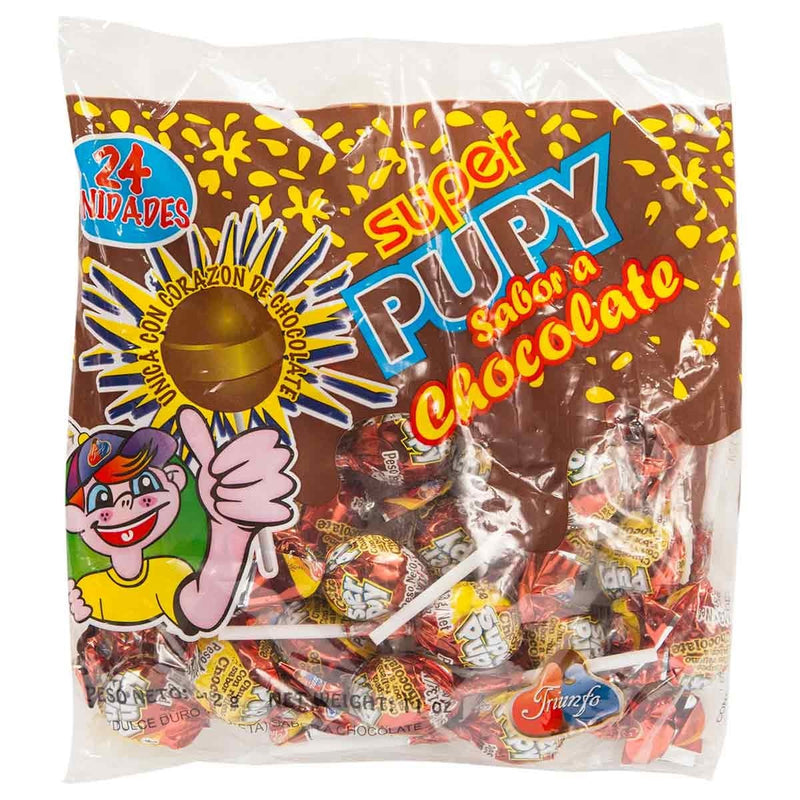 Chupeta Super Pupy Chocolate Triunfo X 24 Unidades