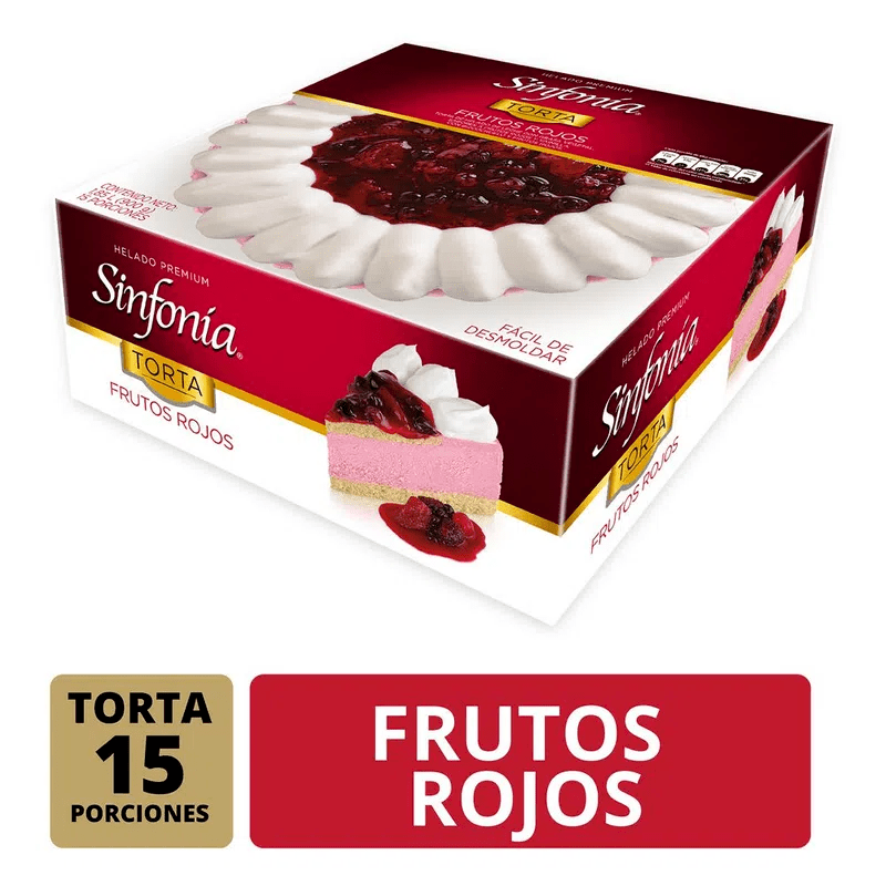 Torta de Helado Frutos Rojos Sinfonía X 900 Gramos