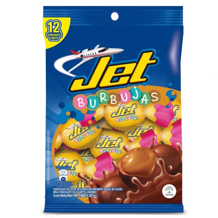 Chocolatina Jet Burbujas X 12 Und X 168 Gramos