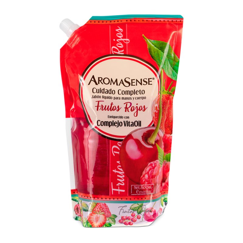 Jabón Aromasense Frutos Rojos X 400 Ml