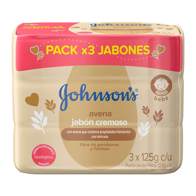 Jabón Johnsons Baby Avena 110 Gramos X 3 Unidades