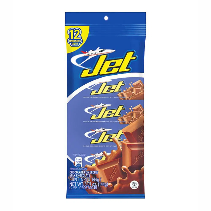 Chocolatina Jet X 12 Und X 144 Gramos
