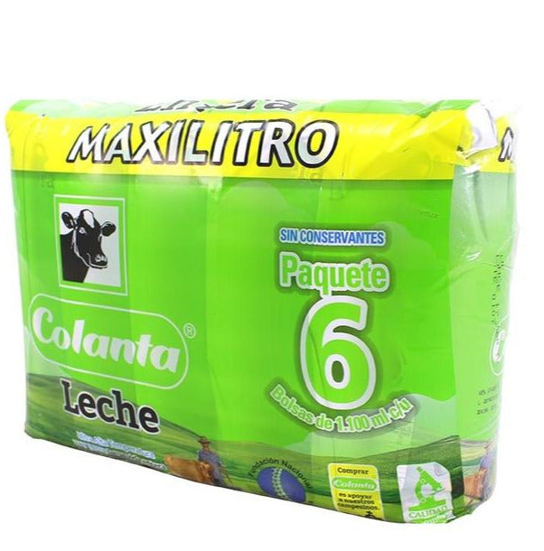Leche Entera Colanta Six Pack Maxilitro
